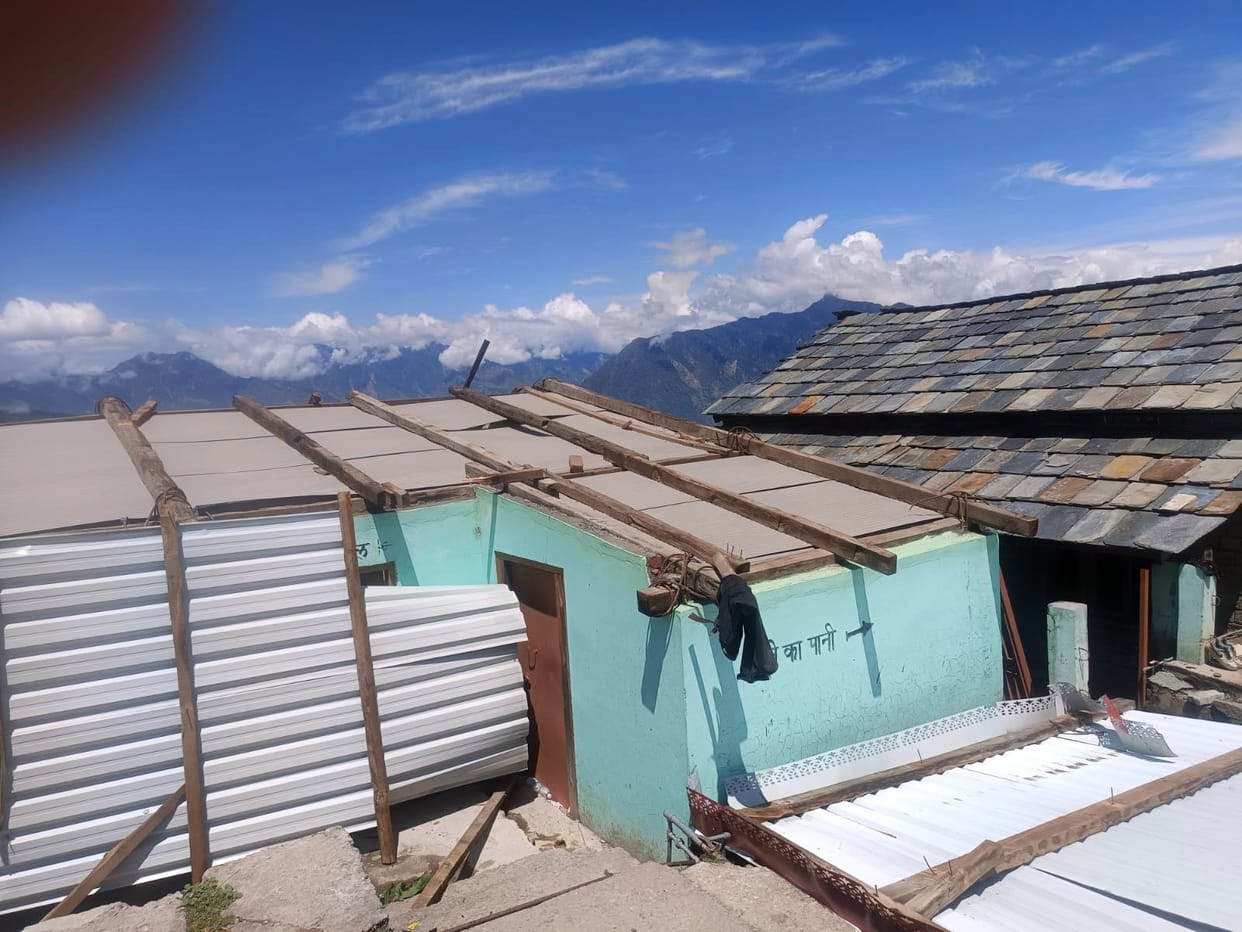 Storm wreaks havoc, blows away roofs of houses and cow sheds