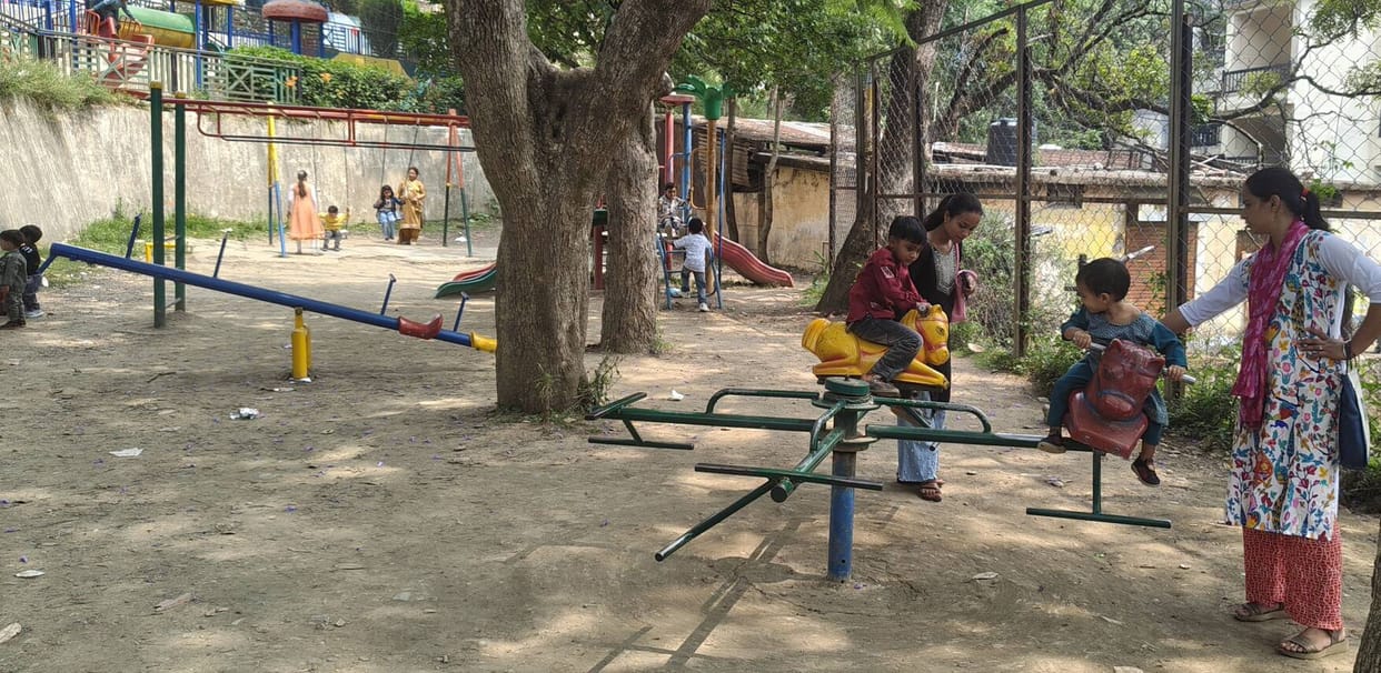 The announcement of providing parks in every ward of the city remained confined to files only.