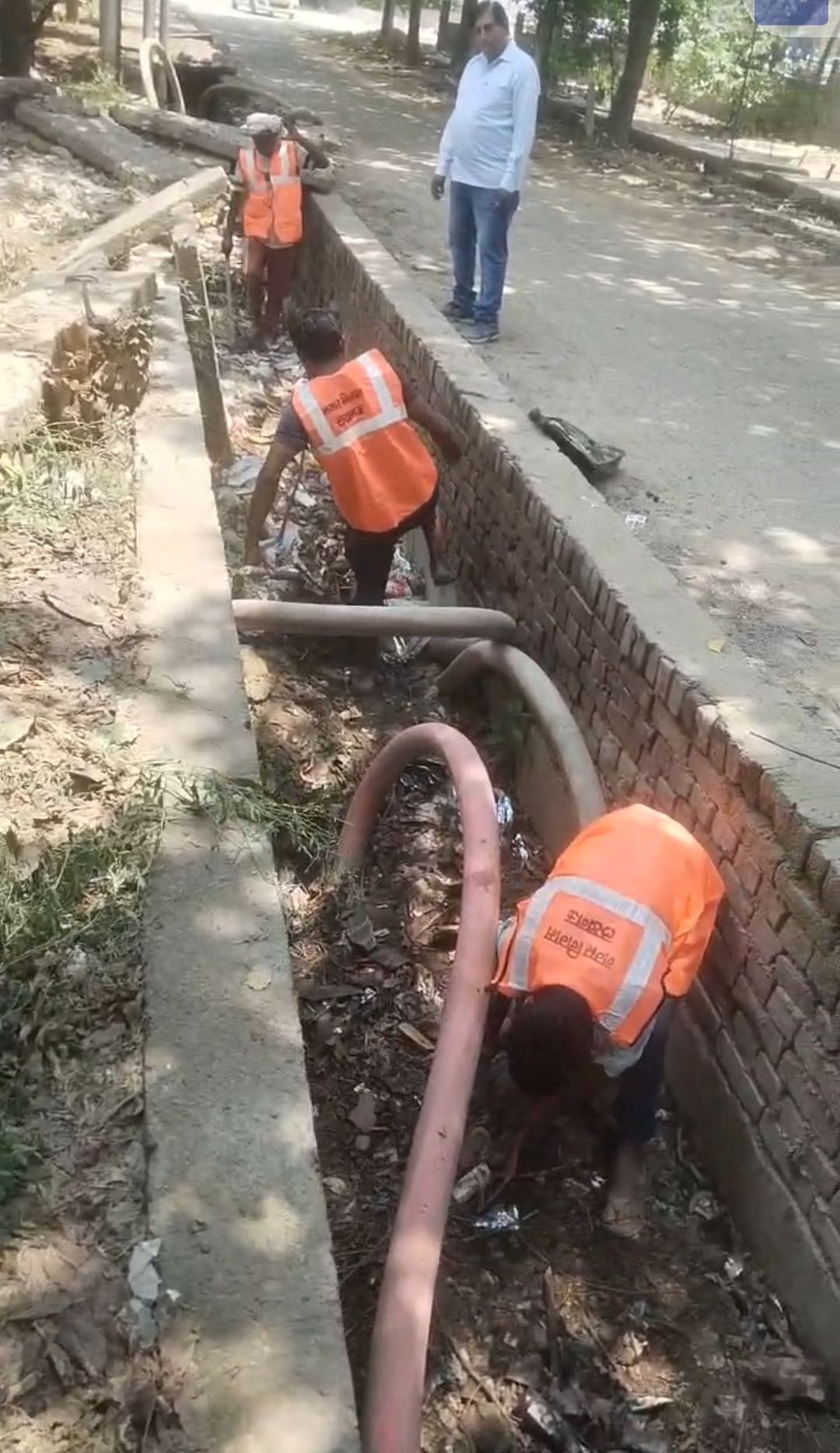 Cable fire hazard averted, garbage removed from trench