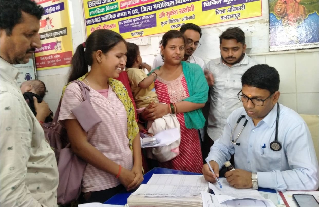 Due to change in weather, there is a queue of patients suffering from vomiting and diarrhea in the OPD