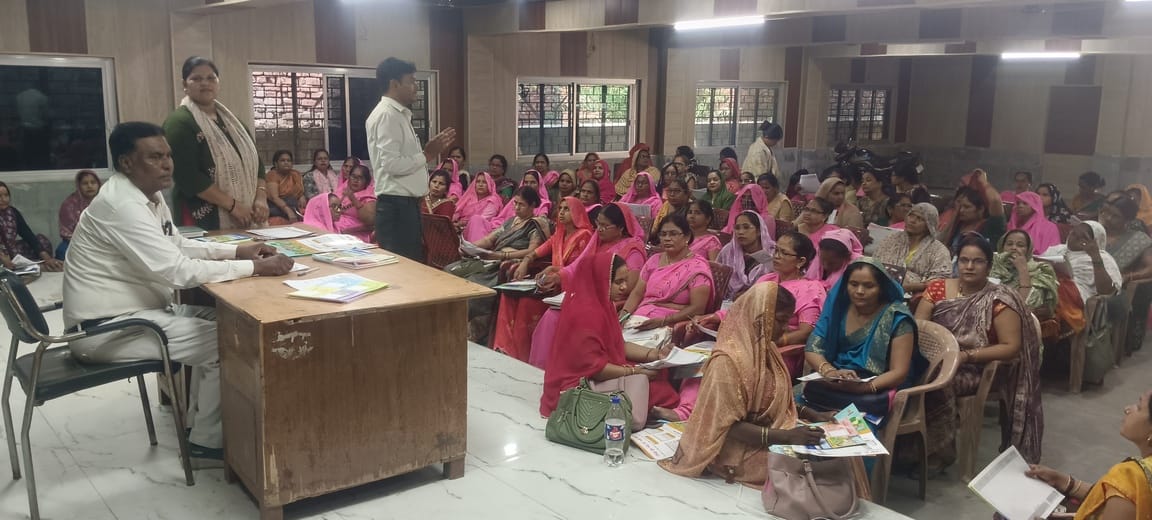 Anganwadi workers were provided training.