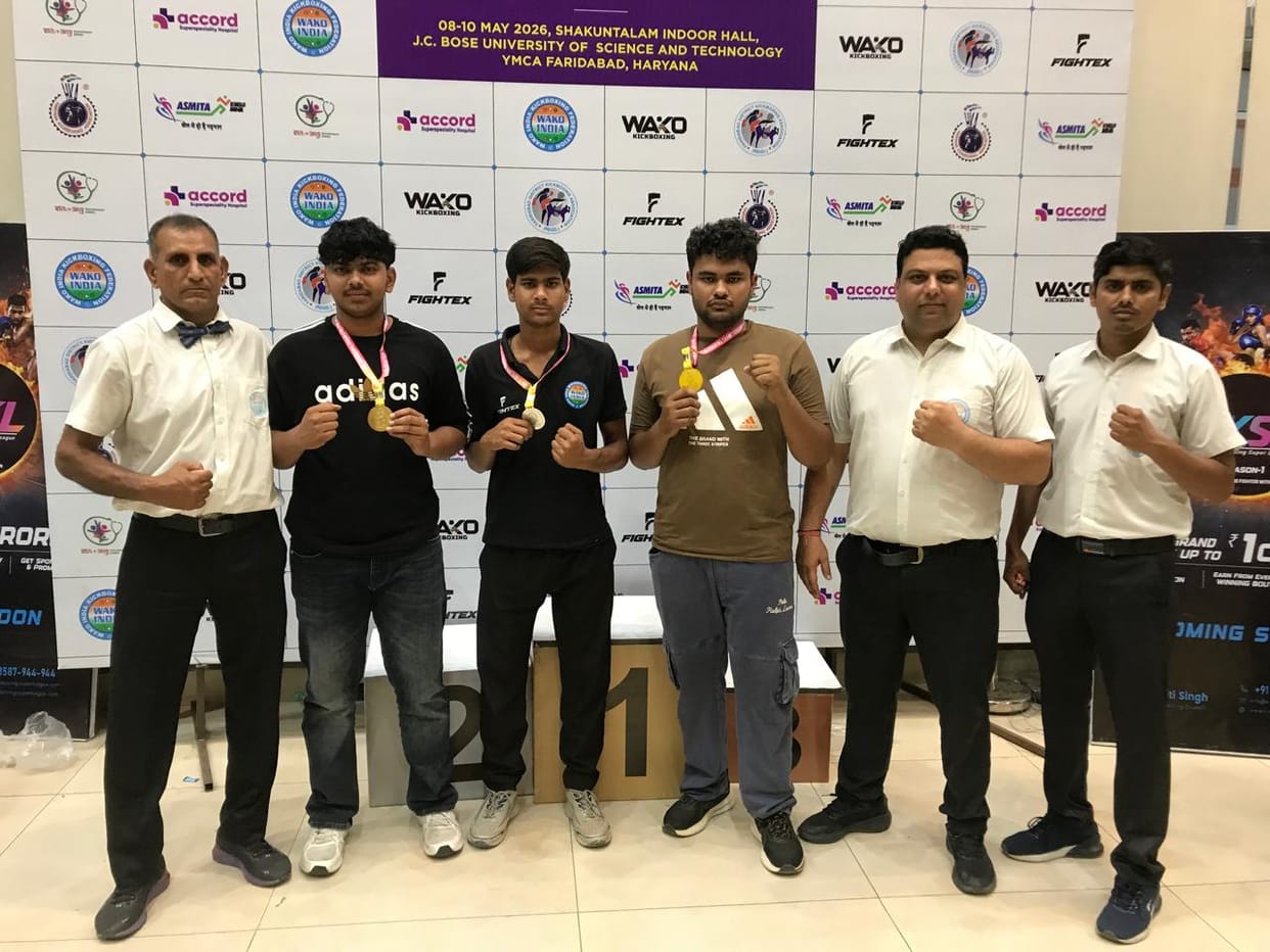 Jatin and Chris won gold in kick boxing, Nitin got silver