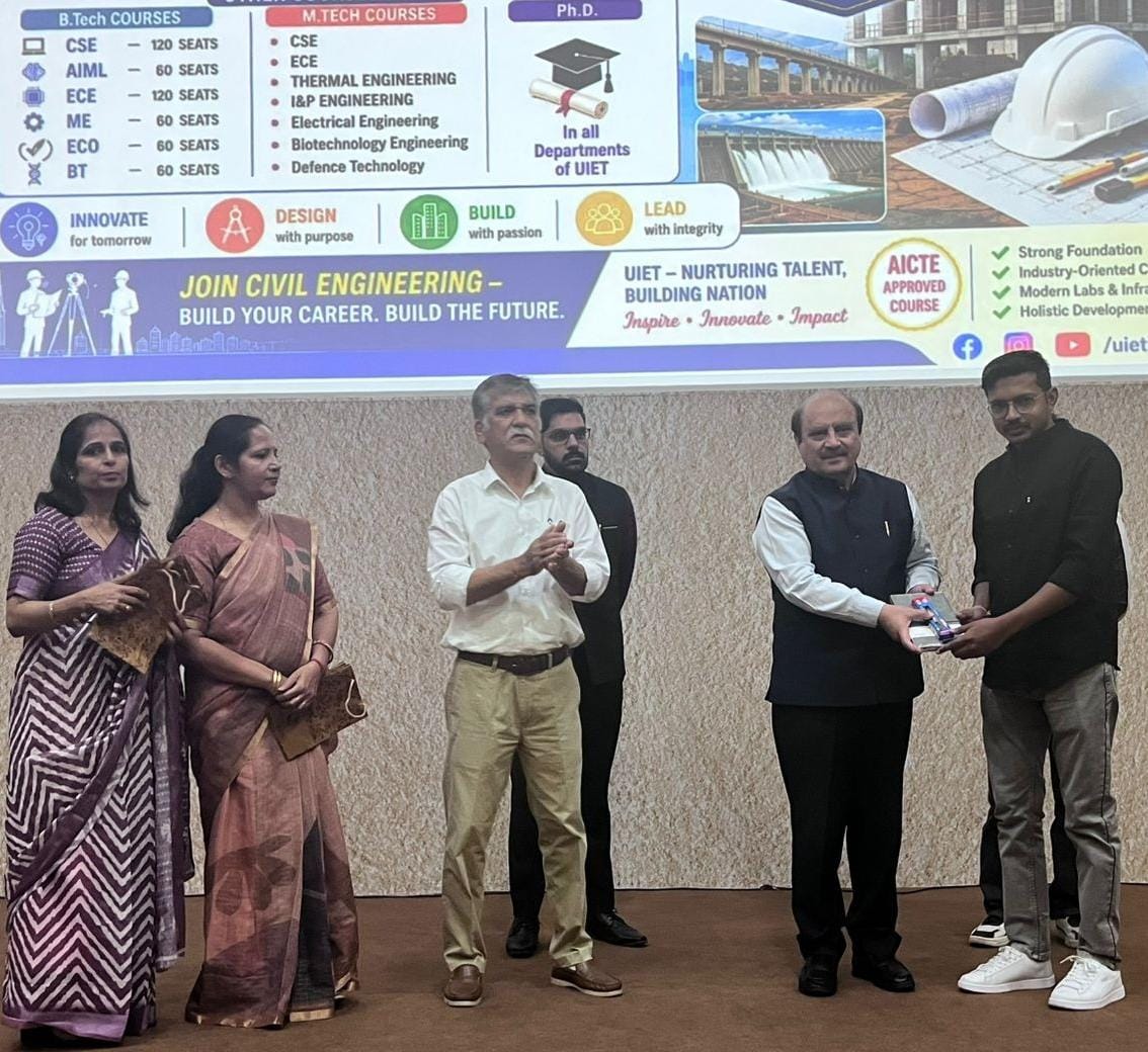 UIET students showcase technology models, emphasize research and startups