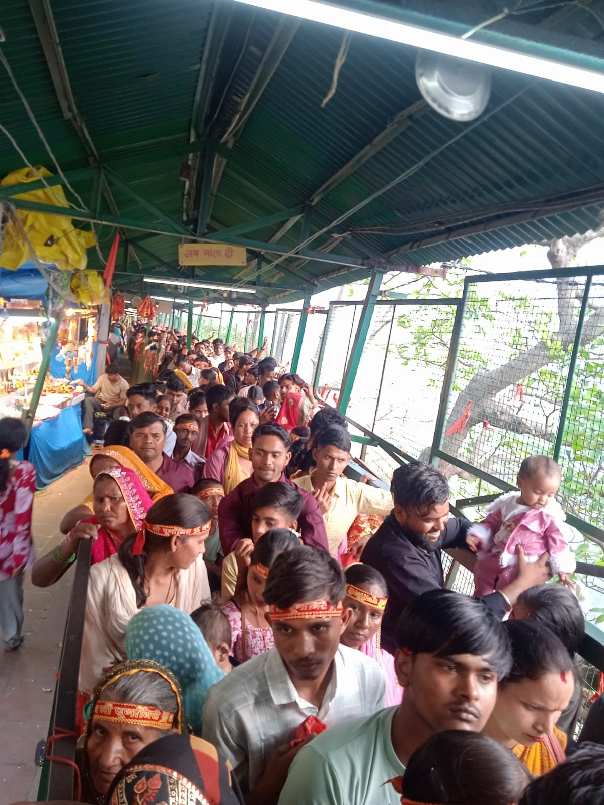 12,000 devotees of the Mother Goddess offered prayers at Purnagiri Dham.