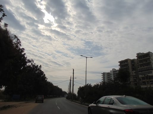 Humidity increased after drizzle, temperature increased by 6 degrees