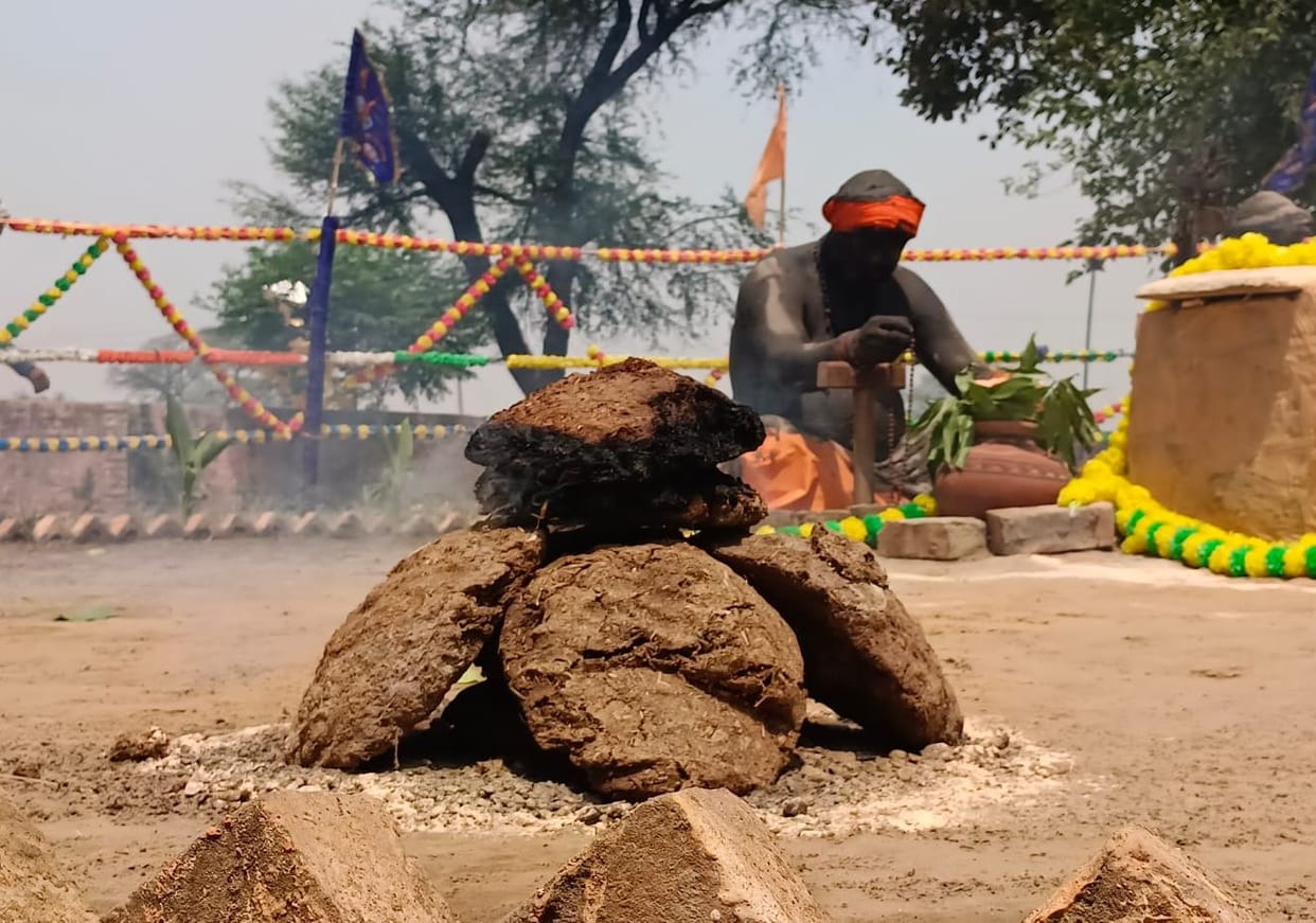 The Sarpanch began his penance for the peace and prosperity of the village.