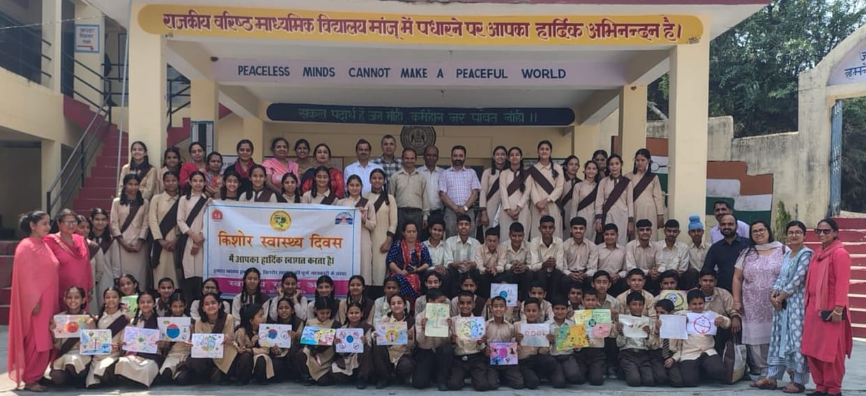 Students were given information about balanced diet and stress management