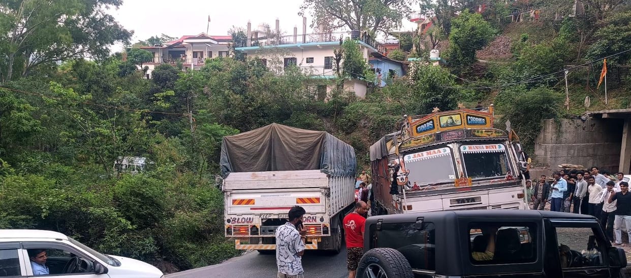 The dangerous turn at Darlaghat has become the cause of accidents, locals are demanding improvement.