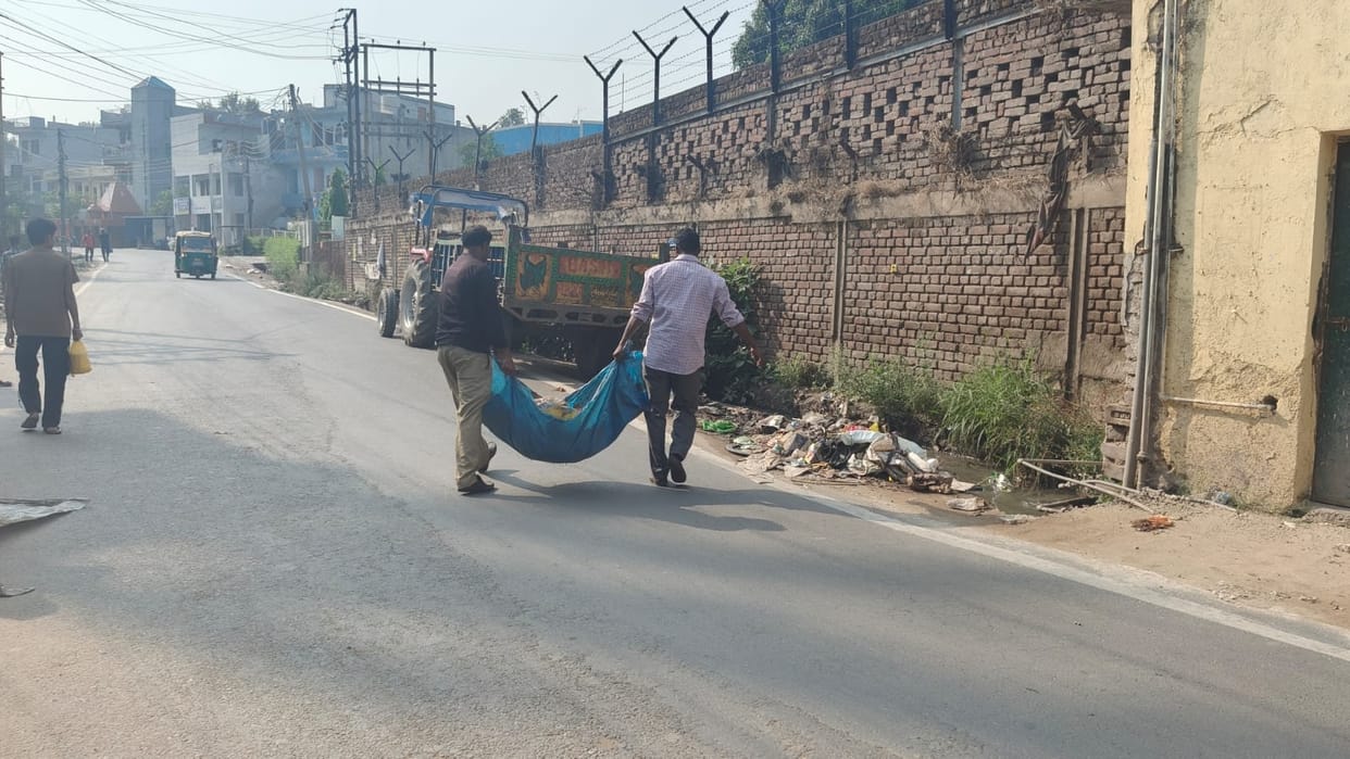 Cleaning of drain from Unicamp Chowk to Vardhaman