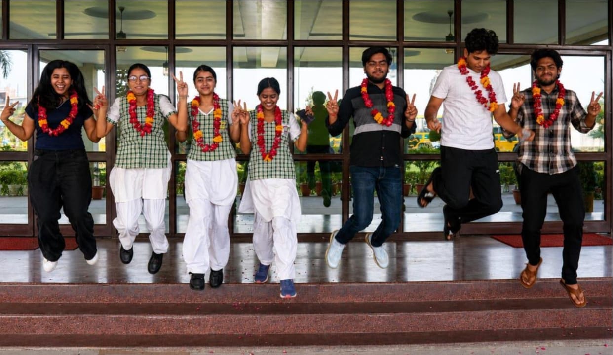 Abhinav was the district topper and Pratibha was the second runner-up.