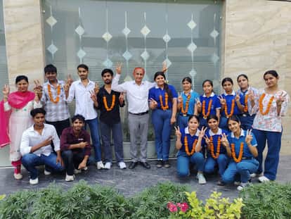 Radha of New Tagore School secured first position in Arts stream.