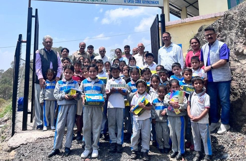 Goods distributed to children at Guggaghat School