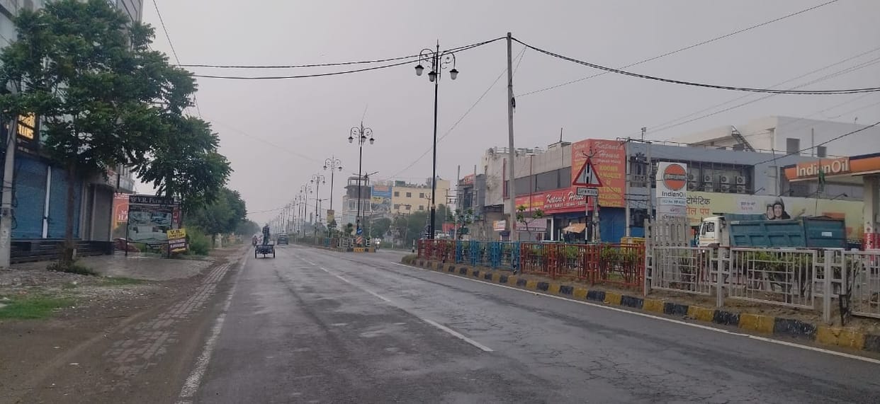 Morning drizzle, hot all day