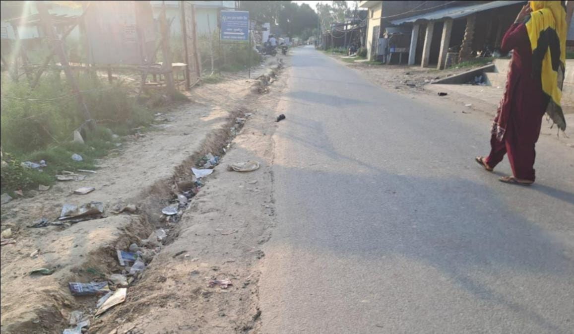 The responsible people forgot to fill the dug up roads.