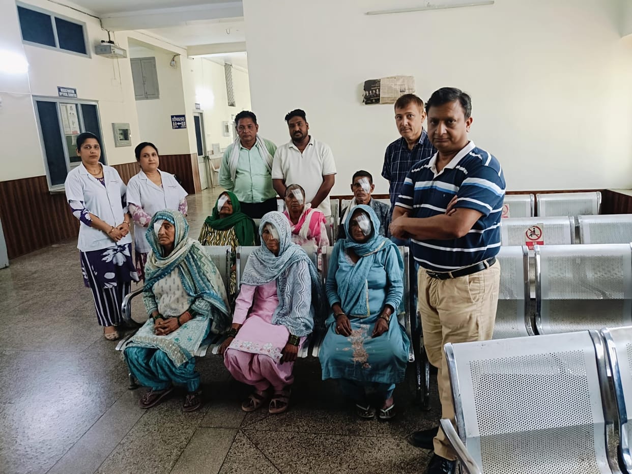 Eye surgeries were performed on six patients