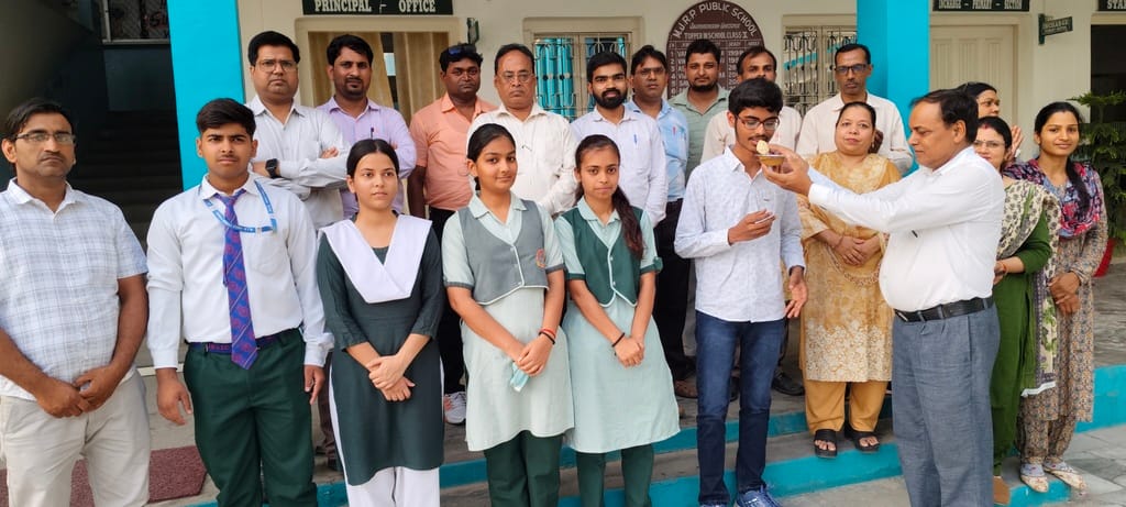 In the district, Srishti secured the first position with 97.4 percent while Sakshi stood second with 97.2 percent