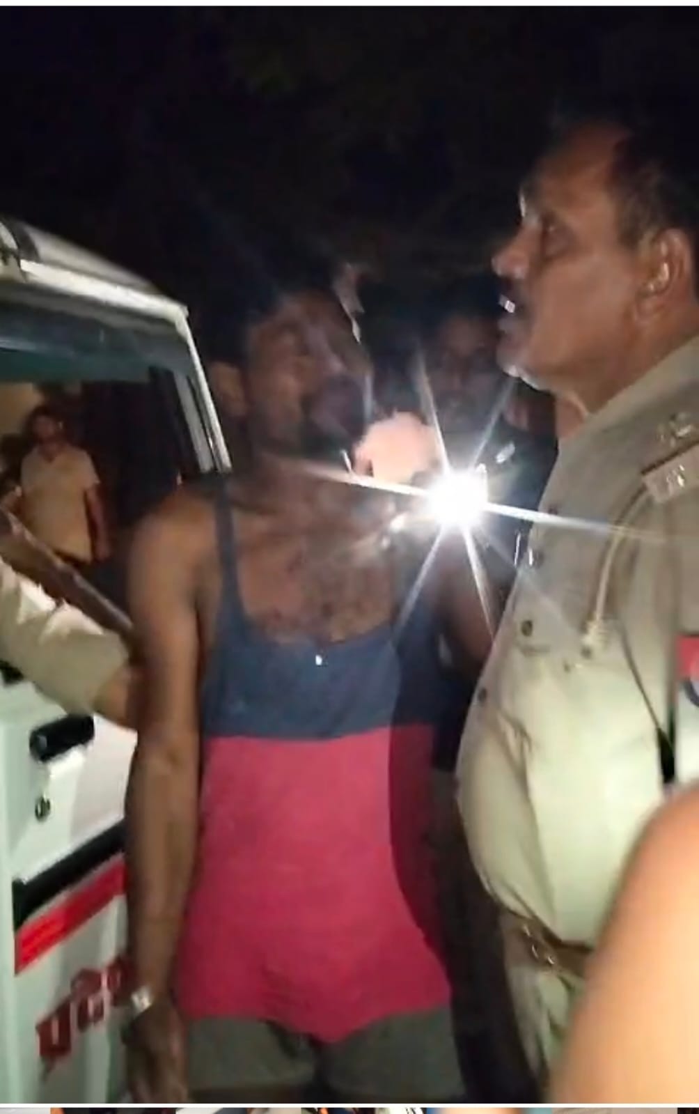 In Nawabganj, youths attacked and beat a policeman.