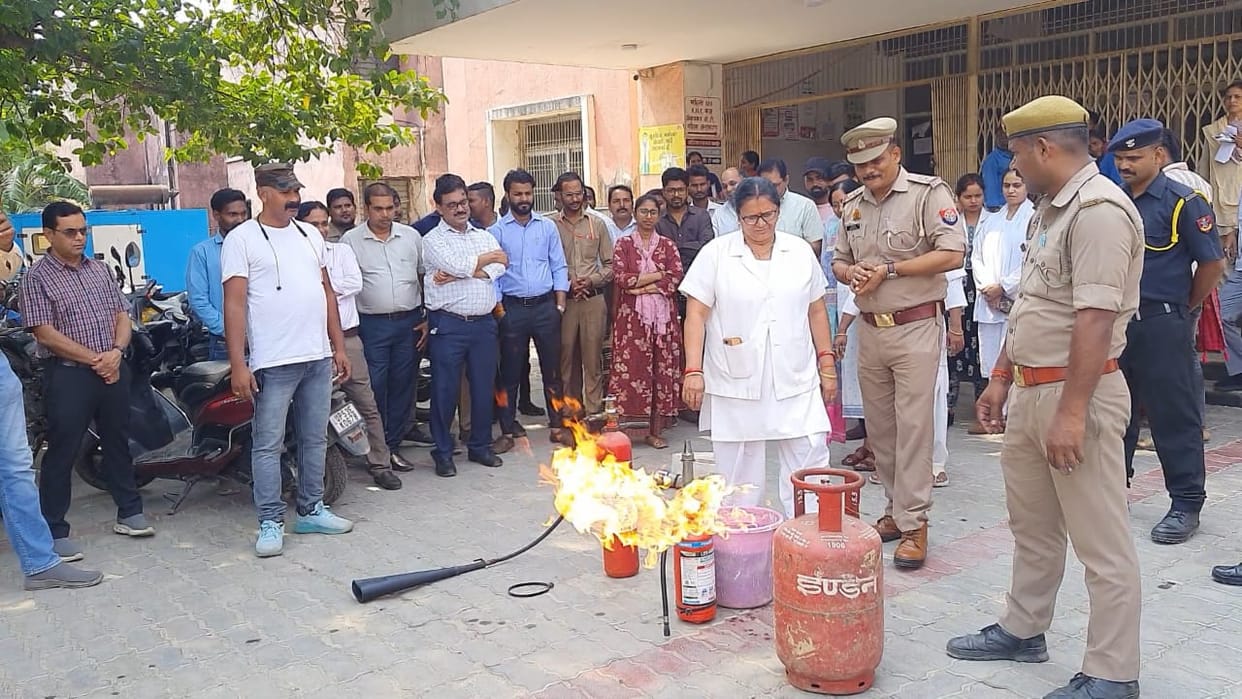 Fire prevention techniques were taught through a mock drill.
