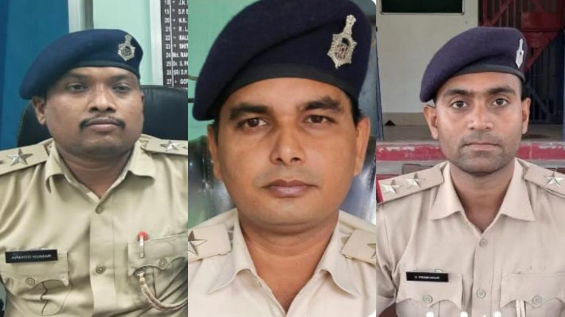 सस्पेंड थाना अध्यक्ष अरमोद कुमार, कृष्ण कुमार सिंह और चंद्रजीत प्रभाकर