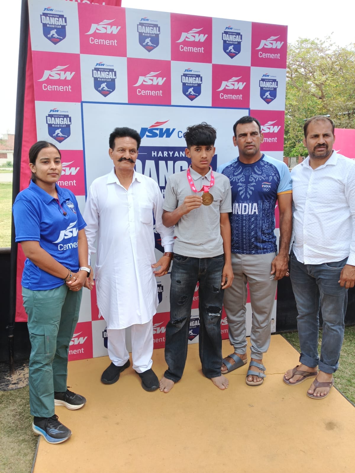 Krish Saini Wins Gold Medal in District-Level Wrestling