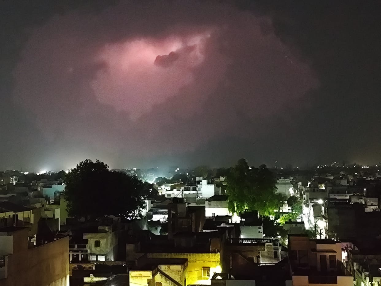 Heavy storm, rain and hailstorm caused power outages in many areas.