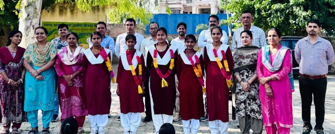 Government Girls High School Dhand had 100% result in 10th class examination.