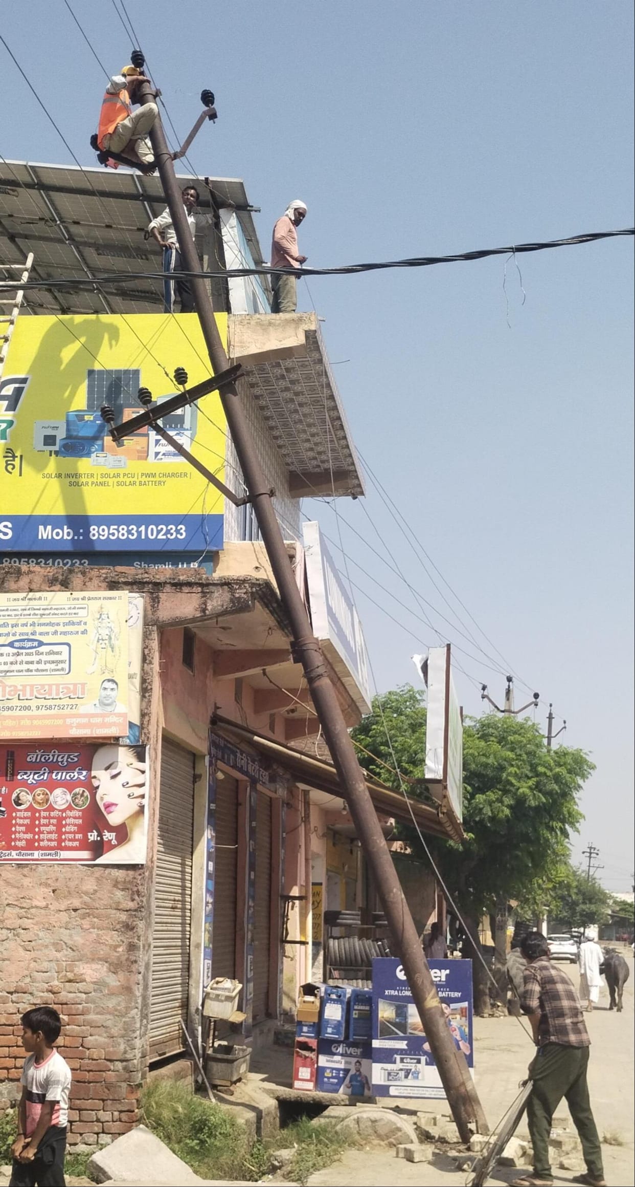 Heavy storm and rain caused poles to fall, disrupting power supply to over 150 villages.