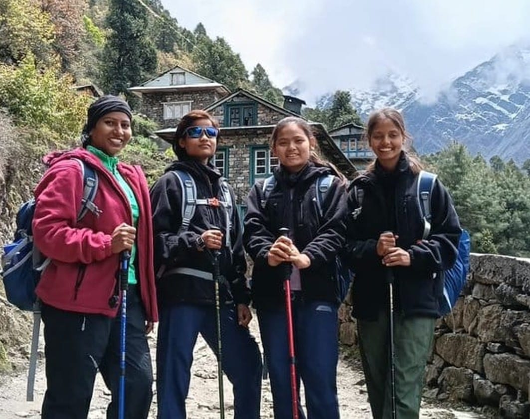 Steps taken towards the Himalayas, daughters reached Lobuche