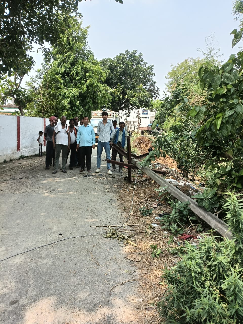 Six electricity poles were broken in the storm, leaving Nauli village in darkness for three days.