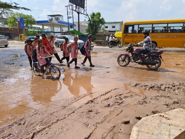 Accidents are happening every day at the pothole-filled Rasik turn.