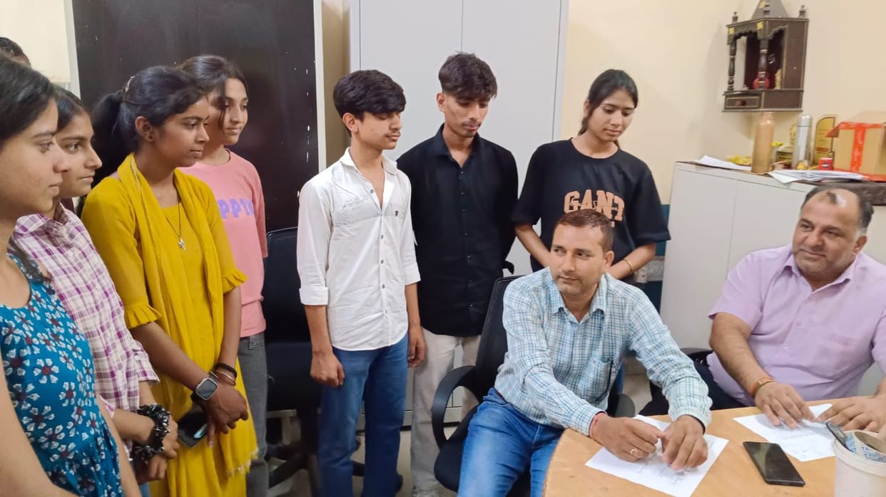 Students began arriving for admissions after the results were declared.