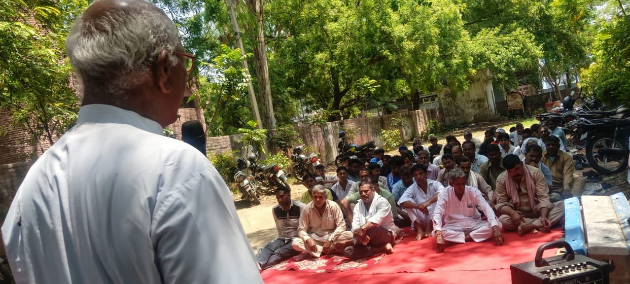 Rural sanitation workers staged a sit-in protest, demanding regularisation and implementation of a salary of Rs 26,000.