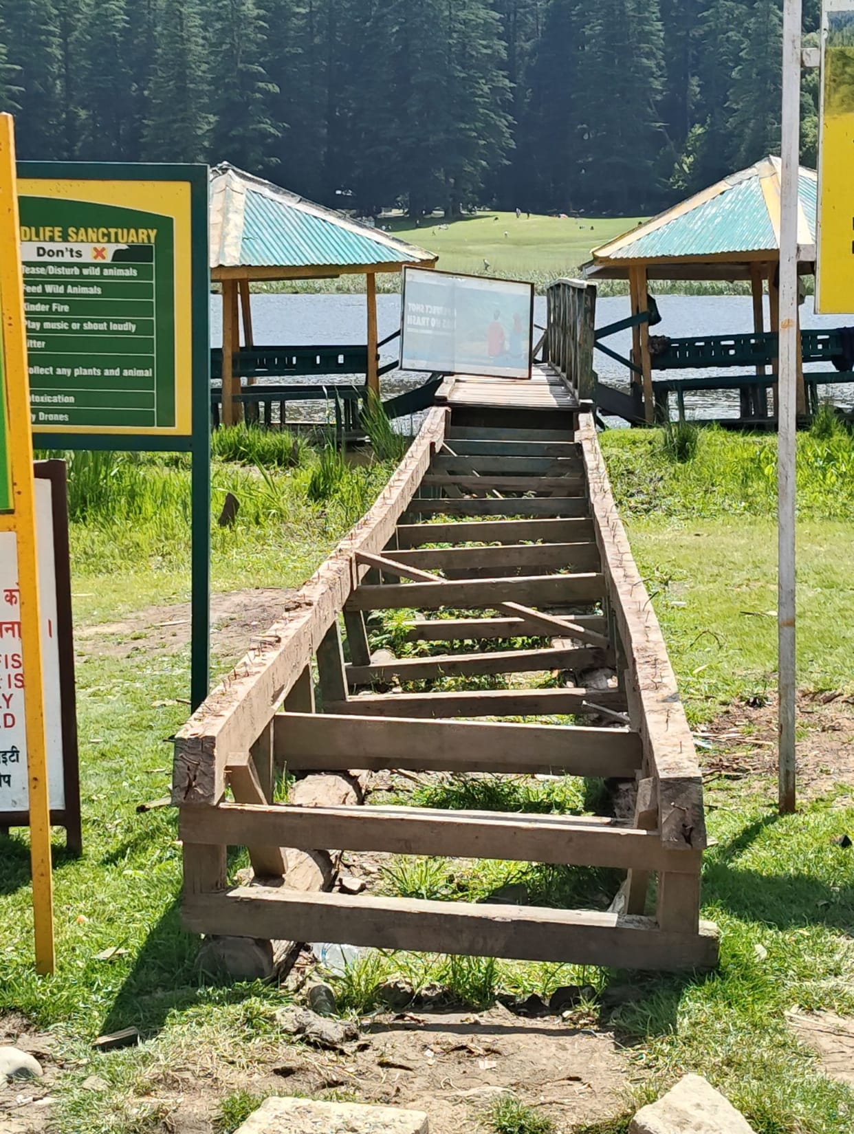 The department could not get the dilapidated road of Khajjiar Lake repaired.