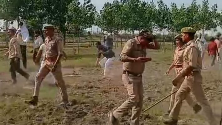 Land was taken over, police and revenue team attacked, soldier injured
