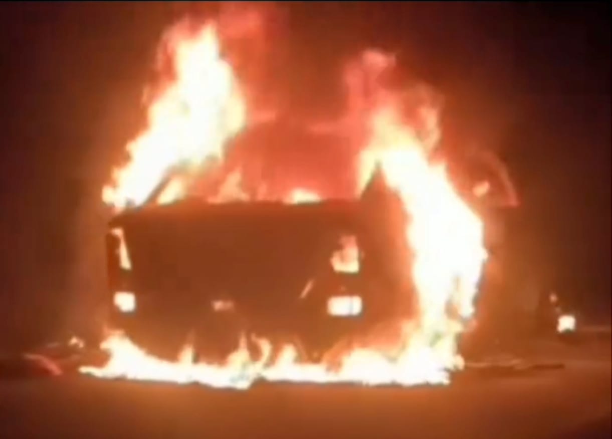 Car burnt to ashes near Gulramau