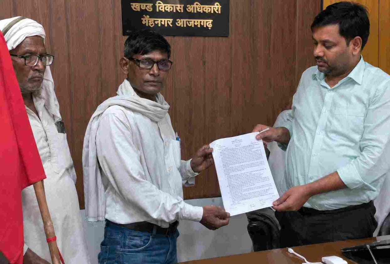 Protest against proposed changes in MNREGA