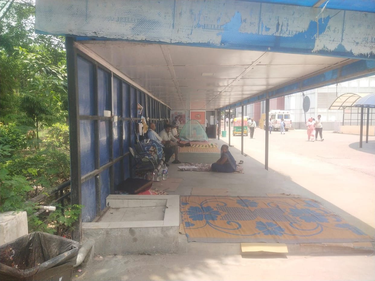 Attendants are suffering under tin sheds at Apex Trauma Centre