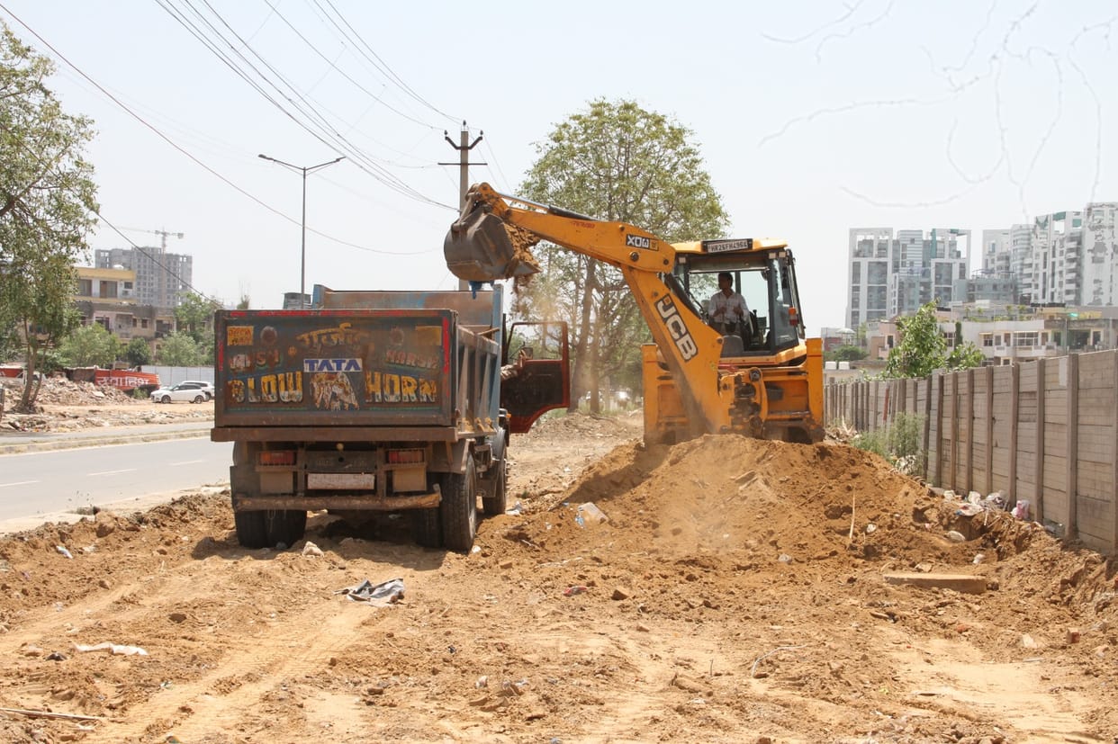 The drain is half full but the budget of crores is completely cleared.