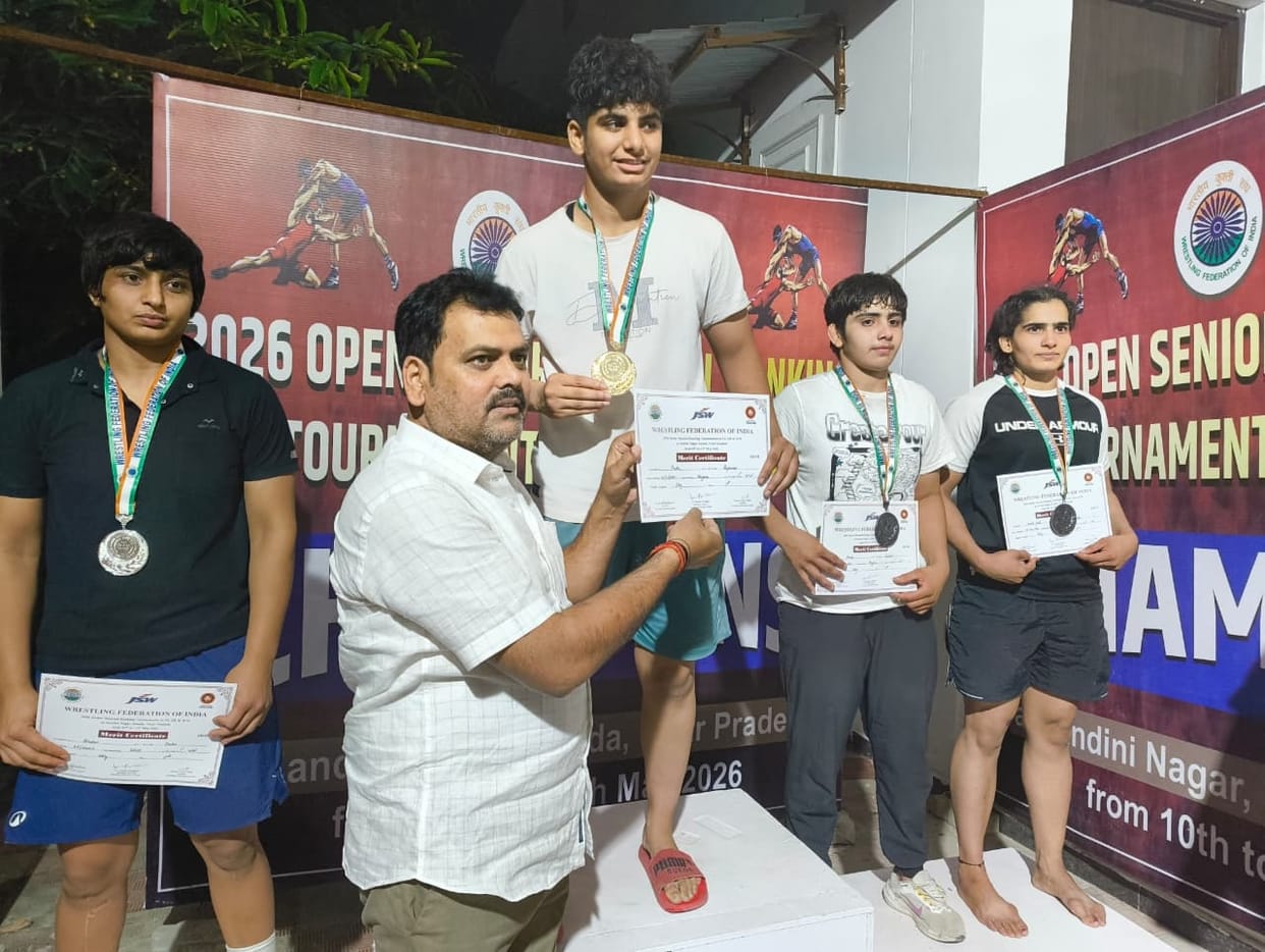 Anshu of Mokhra won gold in National Wrestling