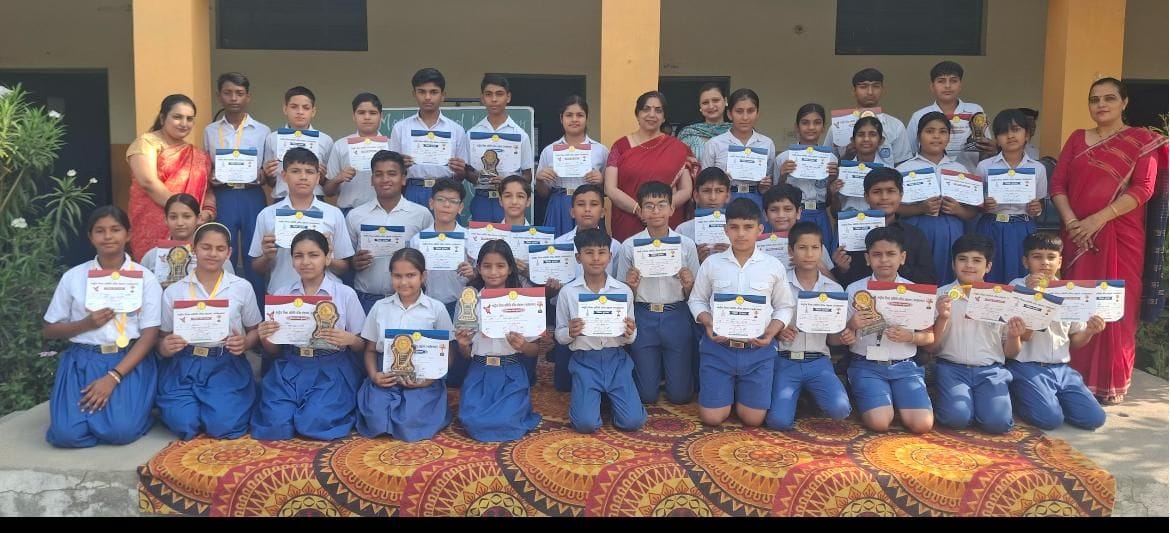 Winners of Hindi and Science competitions honored