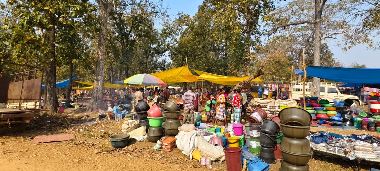 After four decades weekly markets of Pujari Kanker and Kondapalli have resumed in Naxal free Bijapur in Bija