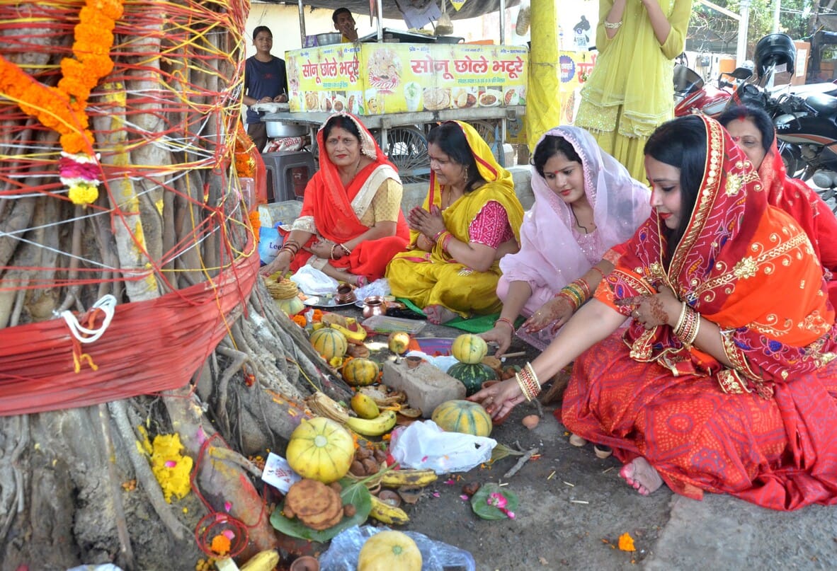 Women observe Vat Savitri fast and pray for their husband's long life