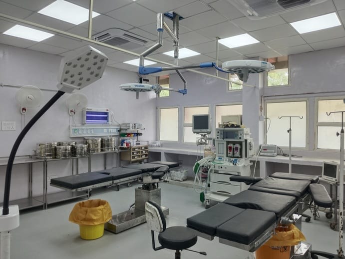 The hospital now has six surgeries available simultaneously; the operating theatre is ready