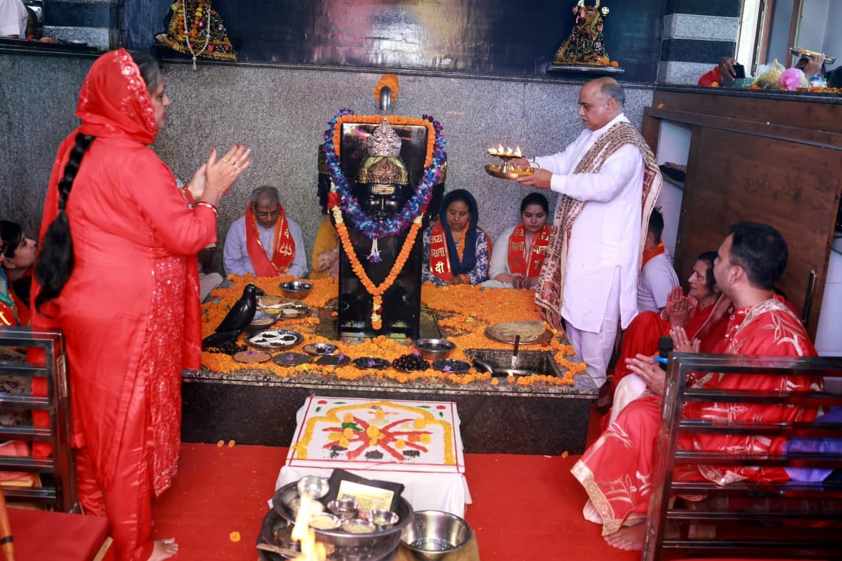 Abhishekam done with 108 liters of oil at Bhadrakali Shaktipeeth