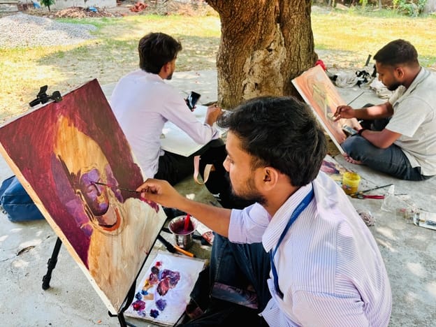 Youths Depict Heritage on Canvas