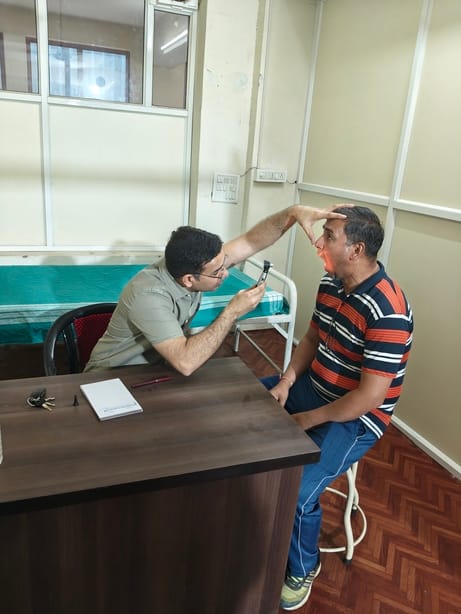 165 patients were examined in the camp.