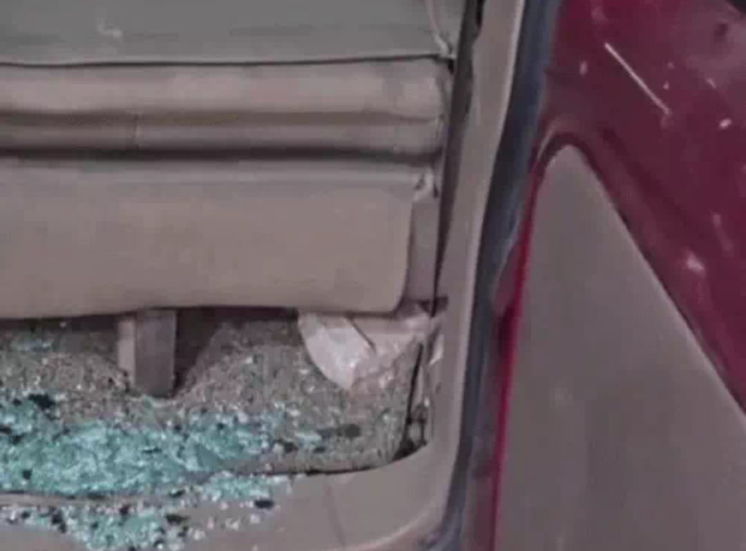 BJP leader's car stopped and attacked, four family members injured