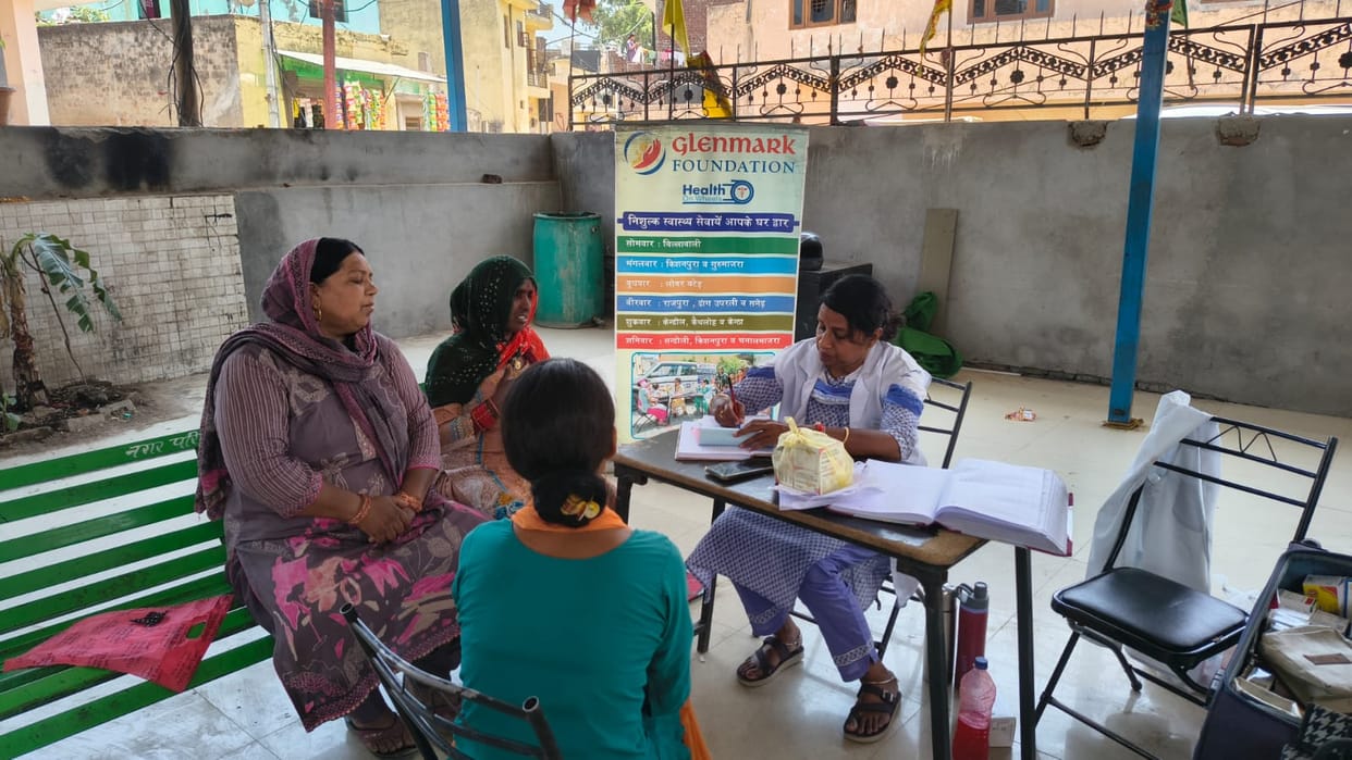 Health check-up of 50 people in Basanti Bagh, Baddi