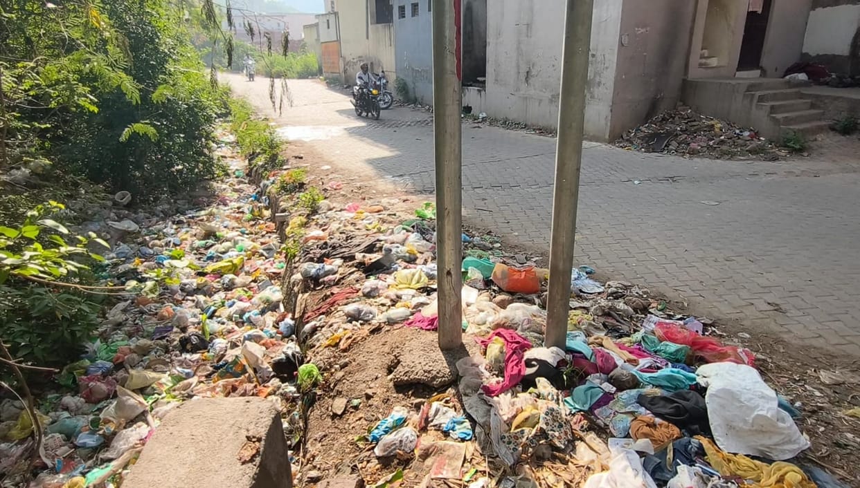 Sanitation system in BBN is deteriorating, heaps of garbage are lying everywhere.