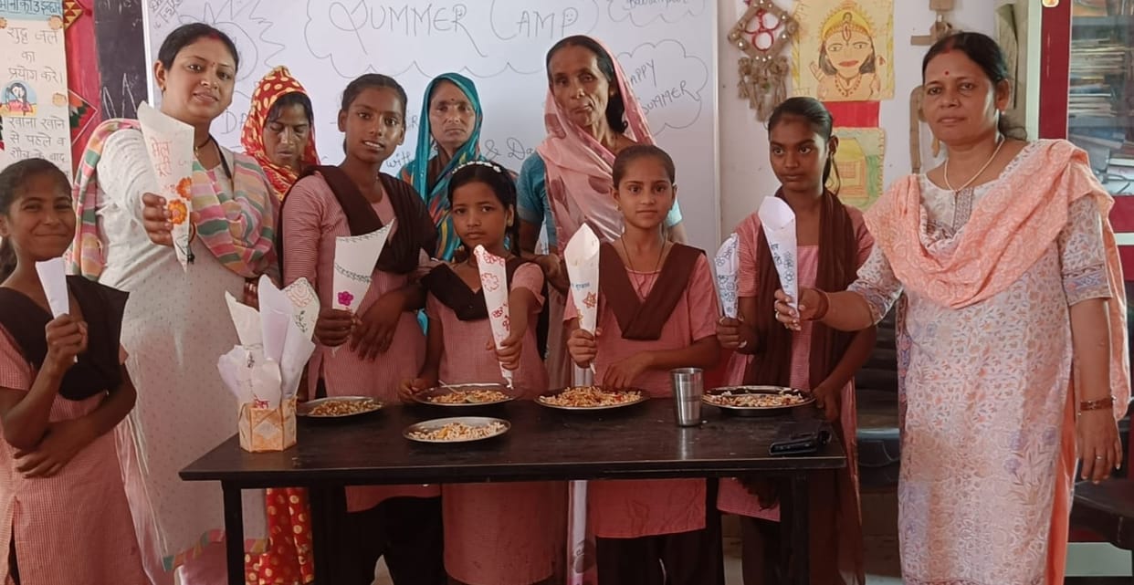 School turns into a mini kitchen, children sing and dance while preparing Jhalmuri
